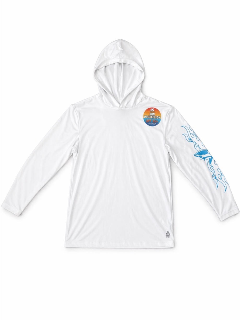 Rash guard ZeroXposur White Performance Top with Gray Tag